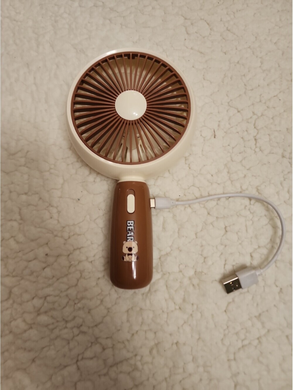 Portable Fan,Mini,Handheld Small Bear Fan,USB Charging Speed Handheld Fan
